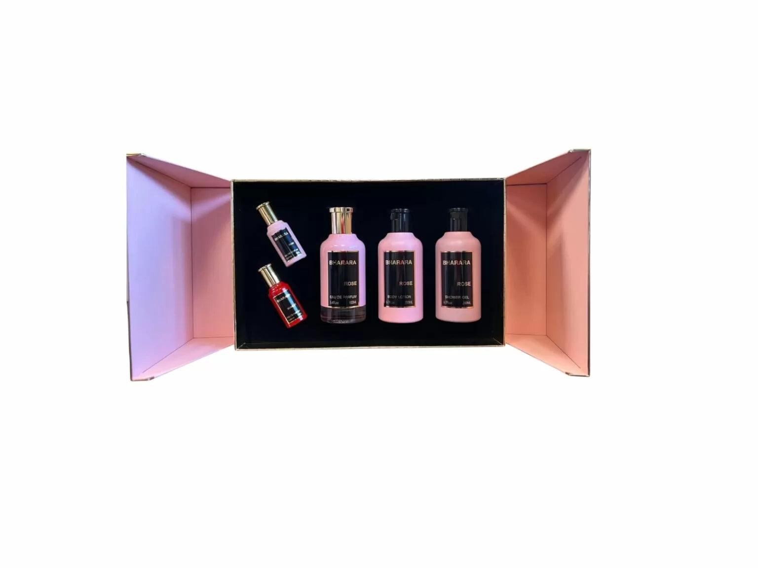 Perfume Estuche Bharara Rose EDP 5 Piezas Mujer