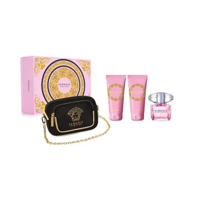 Estuche Versace Bright Crystal EDT 4 Piezas 90ml Mujer