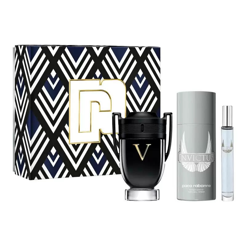 Perfume En Estuche Invictus Victory de Paco Rabanne EDP 3 Piezas 100ml Hombre