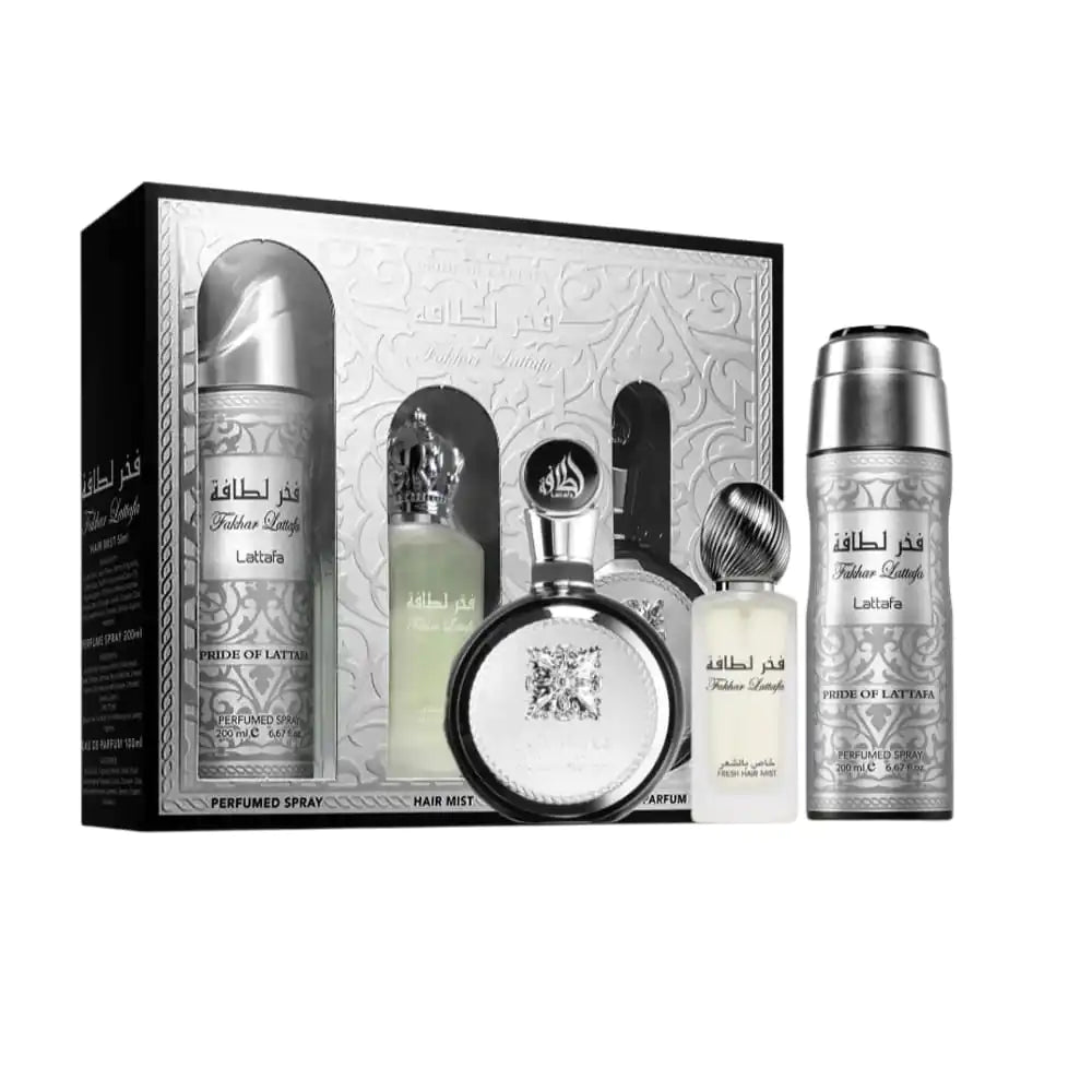 Estuche Lattafa Fakhar Black Eau De Parfum 100ml 3 Piezas