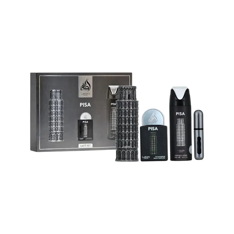 Estuche Lattafa Pisa Eau De Parfum 4 Piezas Unisex