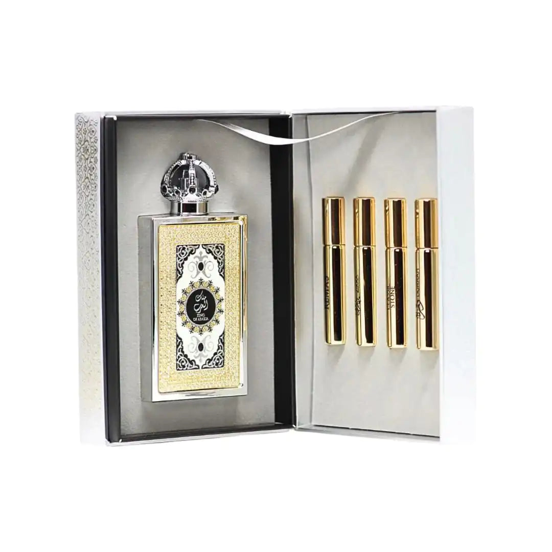 Lattafa King Of Arabia EDP 100ml Unisex + 4 Muestras 10ml