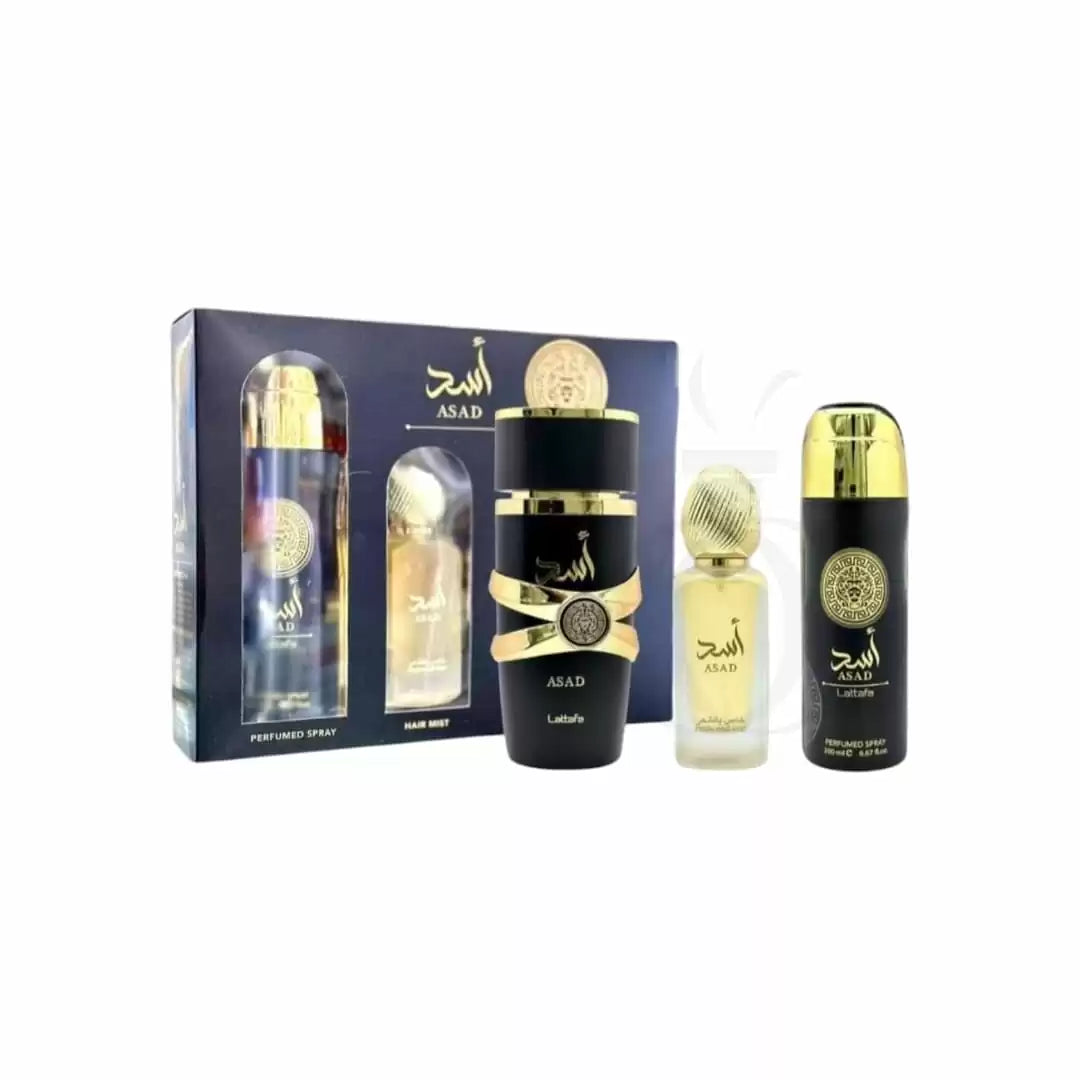 Lattafa Asad Estuche Eau de Parfum 100ml 3 Piezas Hombre